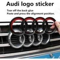 Audi Directly Covered Emblem Front Frill Decoration Accessories Refitted Four-ring Black Emblem For A4 A3 A5 A7 Q3 Q5 Q7 Q2 A6