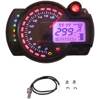 Modern KOSO 18000rpm Black White LCD Digital Motorcycle Odometer Speedometer Adjustable 7 Color Instrument Motorbike 299kmh