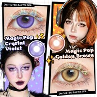 VISUASHOW Cyber Cute Anime Cosplay Colored Contacts 6 Months Disposable Soft Lens Sweet Daily Makeup Big Eye for Women Girls