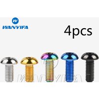Wanyifa Titanium Ti Bolt M5x10 12mm Holder Torx Head Bicycle Water Bottle Cage Screws Cycling Bike 4pcs
