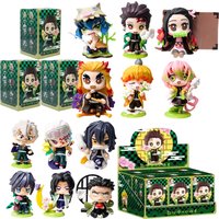 Demon Slayer Blind Box Tanjiro Kamado Nezuko anime figure blind box creative personalized statue model ornament surprise gift