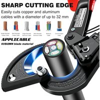 HS-325A HL Ratchet Cable Cutters,Heavy Duty Wire Cutters for Cutting Electrical Copper & Aluminum Cable Wire Up to 240mm²