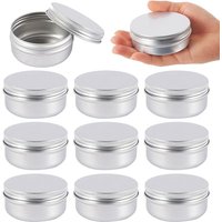 10Pcs 50g 100g Empty Tins Cans Aluminum Jars Refillable Empty Metal Pot Mini Portable Container Travel Sample Pot