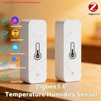 Zigbee 3.0 Smart Temperature & Humidity Sensor Indoor Thermometer Hygrometer Monitor Works with Home Assistant Z2MQTT Yandex ZHA