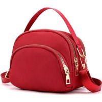 Neutral style backpack for men and women, with detachable shoulder strap and an oval multi-layer pocket.