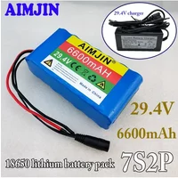 24V 6.6Ah 7S2P 18650 Lithium-ion Rechargeable Battery 29.4V 6600mAh Electric Motorcycle Scooter with BMS Self Balancing Scooter