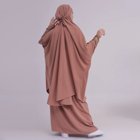 Eid Muslim Women Hijab Dress Prayer Garment 2 Piece Set Caftan Ramadan Long Khimar Gown Abaya Islamic Clothes Niqab Burqa Kaftan