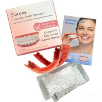 New Smile Cosmetic Teeth with Adhesive Beads Custom Fit Upper & Lower Fake Teeth Veneers