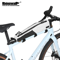Rhinowalk BIke Top Tube Bag Water-Resistant Bike Frame Storage Pack For MTB&Road Bike With 18 Inch Or Larger Frame Length