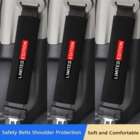 2-Piece Set of Letter Printed Car Seat Belt Pads, Universal Seat Belt Shoulder Pads For Enhanced Comfort