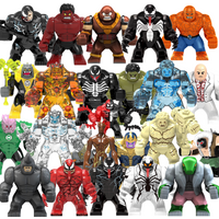 Blind Box Mini Building Blocks TP312 Figures Big Goblin Spiderman Iron Man Venom Captain Hawk Deadpool Armor Christmas Gifts Toy