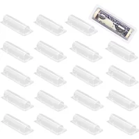 50/100pcs Money Card Holder With Sticker Plastic Dome Lip Balm Waterproof Clear Cash Pouch DIY Gift for Graduation Christmas