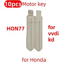 10pcs HON77 Motorcycle Key Blade Motor Key Blank for KD KEYDIY Xhorse Remote for Honda Motor CBR650 CBR1000R CB500X NC700 NC750
