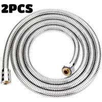 3/2/1.5m Shower Head Tube Flexible Stainless Steel Bathroom Water Head Shower Extension Pipe Encrypted Silver Hose HighQuality