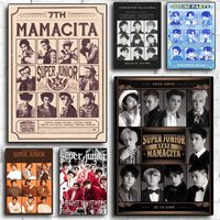 Group S-SUPER JUNIOR Poster Modern PP Paper Wall Art Sticker Minimalist Decorative for Cafe Office Bar Home Wall Decor Gift