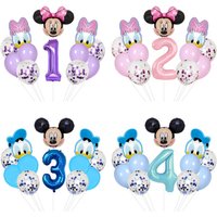 Mickey Minnie Mouse Daisy Donald Duck Helium Foil Balloons Set Latex Balloon Birthday Party Decorations Classic Toys Air Gift