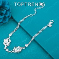 Luxury Beautiful Water Drop Zircon Jewelry 925 Sterling Silver Bracelet Men Women Party Engagement Wedding Girl Gift Accessories