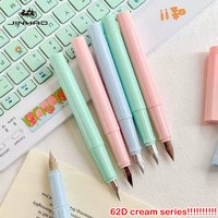 JINHAO 62D Cream Color Series Fountain Pen F EF Nib High Quality ColorsStudent Ink Pen School Office Supplies Stationery