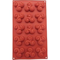 Hot Selling 15 Hole Irregular Windmill Silicone Chocolate Mold Cake Decoration Candy Pudding Jelly Biscuit Cookies Baking Tools