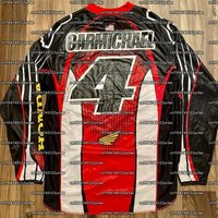 AliExpress Honda 2025 Hot Autumn Long Sleeve Motorcycle Jersey Breathable #4 CARMICHAEL Bike Riding Shirt Comfortable Off-Road Racing Top