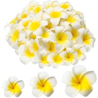5Pcs Artificial Plumeria Rubra Hawaiian Flower Floral Foam Frangipani Flowers for DIY Home Beach Wedding Party Decor 4/6/8CM