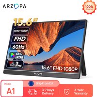 ARZOPA 15.6 inch Portable Monitor FHD 1080P IPS USB-C Mini-HDMI External Second Screen for PC/MAC/Phone/Xbox/PS A1