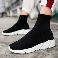 High Top Socks Sneakers For Men Women Classic Black Men's Running Shoes Fashion Knit Slip-on Shoes Casual Women's Sports Shoes