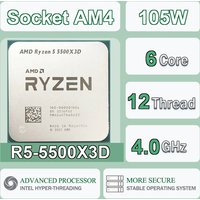AMD Ryzen 5 5500X3D 6-Core 12-Thread 7NM 3.0Hz/4.0GHz L3=96MB 105W CPU Gaming Processor Socket AM4 DDR4 NEW No Cooler No Fan