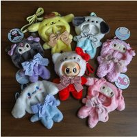 15 17cm For Labubu Doll Sanrio Kuromi Hello Kitty Cinnamoroll Melody Pochacco Pompompurin Plush Clothes Lanyard Bags Clothing