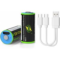 2pcs/lot ZNTER 3.0V CR123A Rechargeable Battery 700mAh USB Rechargeable Lithium Battery for Rangefinder Camera Lithium Battery