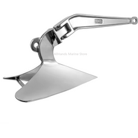 Direct Sales 316 SS Boat Anchor 12kg 16kg Mirror Polished Stainless Steel Plough Anchor For Yacht