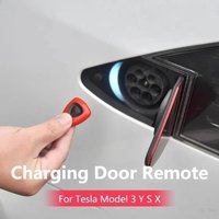 For Tesla Model 3 Y S X Remote Control of Charging Cover Open Button Charger Pile Opening Cover Port Key Chip Modely Accessories