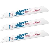 EZARC Reciprocating Saw Blades for Thin Metal Cutting 6inch 150mm 18TPI Bi-Metal Cobalt Sabre Saw Blades 1/2'' Universal Shank