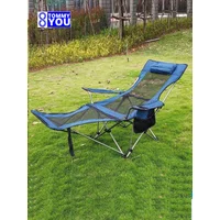 Outdoor Folding Recliner Portable Armchair Beach Fishing Bed Chair Home Office Nap Patio Garden Furniture Daybed Sun Loungers