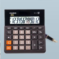 CASIO MH-12 Wide-Screen Calculator - 12-Digit, Dual Power Supply, Large Size, Business & Office Use, Stylish Design