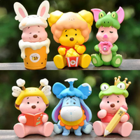In Stock Yellow Bear Blind Box Handmade Puppy Honey Pot Skin Clean Pig Cartoon Doll Desktop Decoration Surprise Holiday Gift