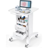 Medical Trolley Cart Mobile Ultrasound Cart With Trays&4 Wheels Portable Storage Drawer For Hospital Dental Clinic Beauty Salon