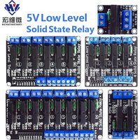 1 2 4 6 8 Channel Low Level 5V Solid State Relay Module SSR G3MB-202P 250V 2A Output With Resistive Fuse For Arduino