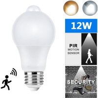 PIR Motion Sensor LED Light Bulb 12W E27 Smart Bulb Motion Activated ON/OFF Home Lights Lamp for Home Stair