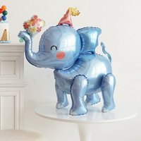 1/2pcs 3D Standing Large Elephant Foil Balloon Walking Animal Balloon Baby Shower Jungle Safari Party Decor Supplies
