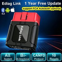 KINGBOLEN Ediag Link CANFD Skaner OBD do diagnostyki samochodowej z obsługą wszystkich systemów, testy aktywne, 10 resetów, Bluetooth, narzędzie diagnostyczne samochodowe FCA Autoauth dla iOS i