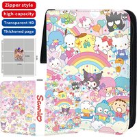 Sanrio Cards Binder 4/9 Pocket Trading Card Holder Collector Anime Card Album with 50 inner Pages Zipper Holder Up to 900 Cards