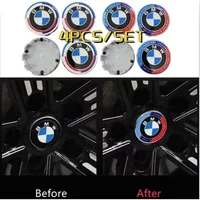 -4pcs 56/68mm Car Hub Cap Wheel Center Cap Emblem 50th Anniversary Badge For BMW E90 E60 F10 F20 G20 G30 E53 E85 E70 E84 F48