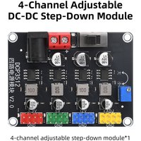 DCP3512 DC-DC Step Down Module 6V-30V To 0.9V-29.6V Four Channel Adjustable Voltage Power Converter Module