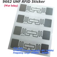 50/100Pc 9662 UHF RFID Sticker RFID UHF Tags Sticker 860-960MHz Long Range U8/U9 Lable Adhesive for Sports Timing Race Vehicle