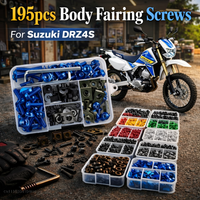 195pcs Motorcycle Fairing Bolts Body Screws Nuts For Suzuki DRZ400 DRZ400E DRZ400S DRZ400SM DR-Z400 E S SM 2000-2024 DR-Z4S Z4SM
