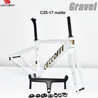 CECCOTTI Marken-Gravel-Rahmen mit Vollständig Verdeckter Kabelführung, T1000 Vollcarbon-Gravel-Rahmenset