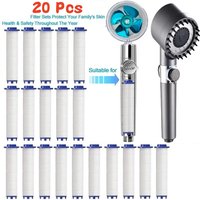 20Pcs Replacement Shower Filter for Held Showerhead - High Output Shower Water Filter to Remove Chlorine Fluoride and Hard Water