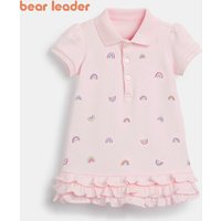 Bear Leader Summer Rainbow Girls Dress Kids Costumes Children's Clothing New Princess Dresses Toddler Kid Ruffles Casual Clothes