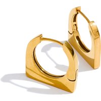 Yhpup Stainless Steel Geometric Golden Hoop Earrings for All Occasions 18K PVD Plated High Quality Daily Wear Fashion Jewelry